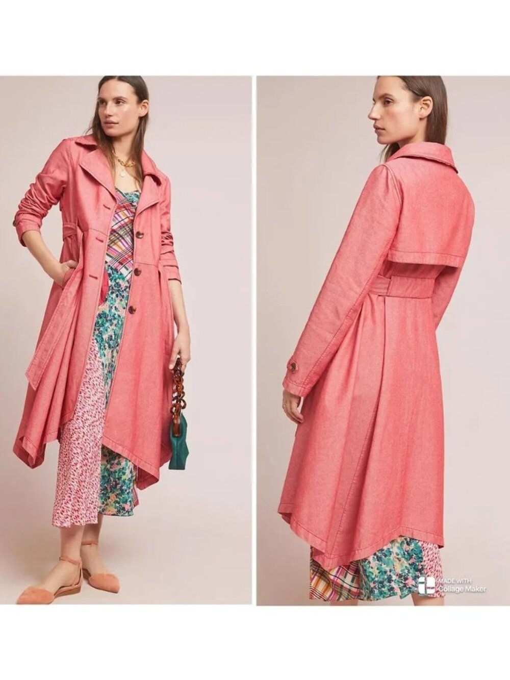 Anthropologie Elle Trench Coat